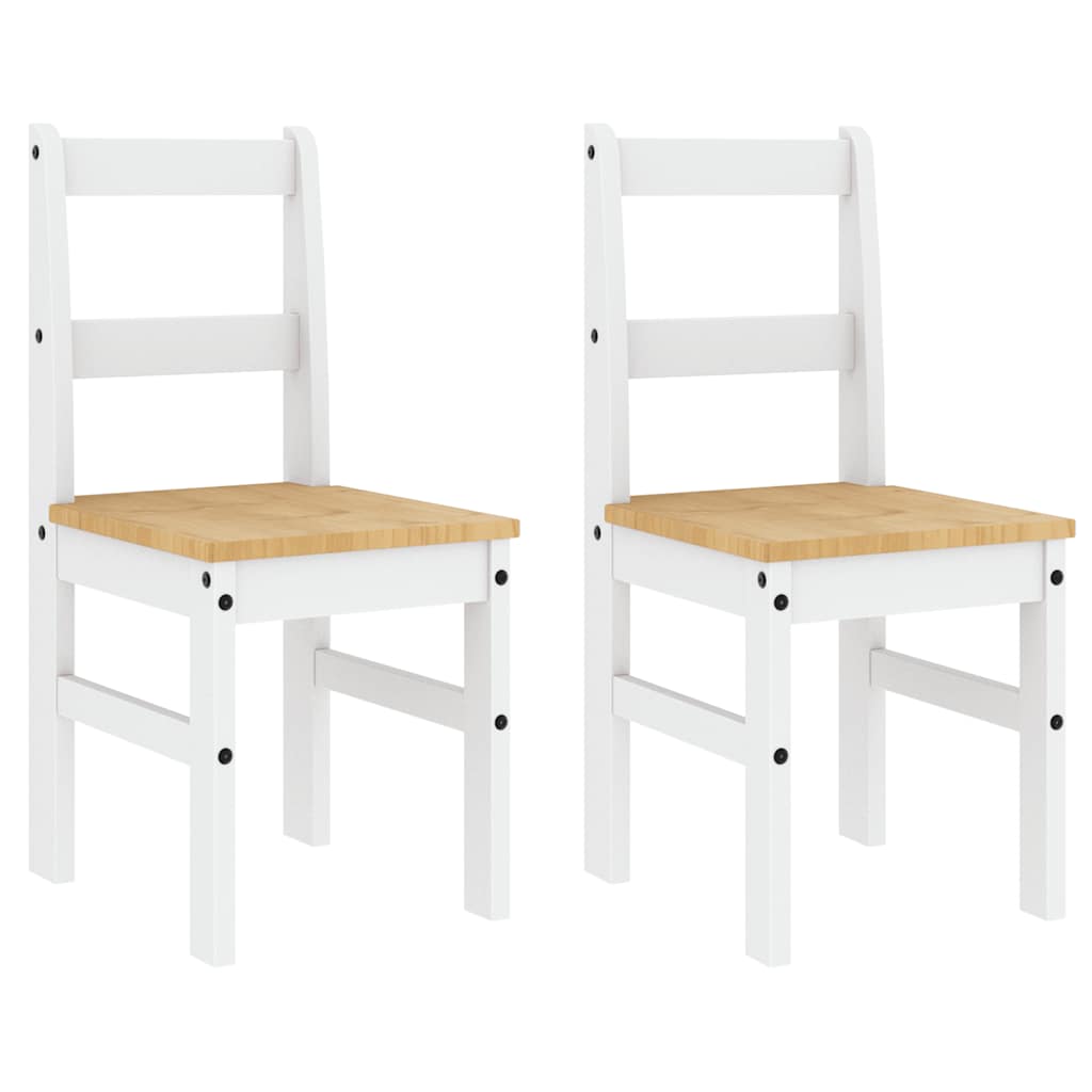 Panama 4-piece dining set in solid white pine wood