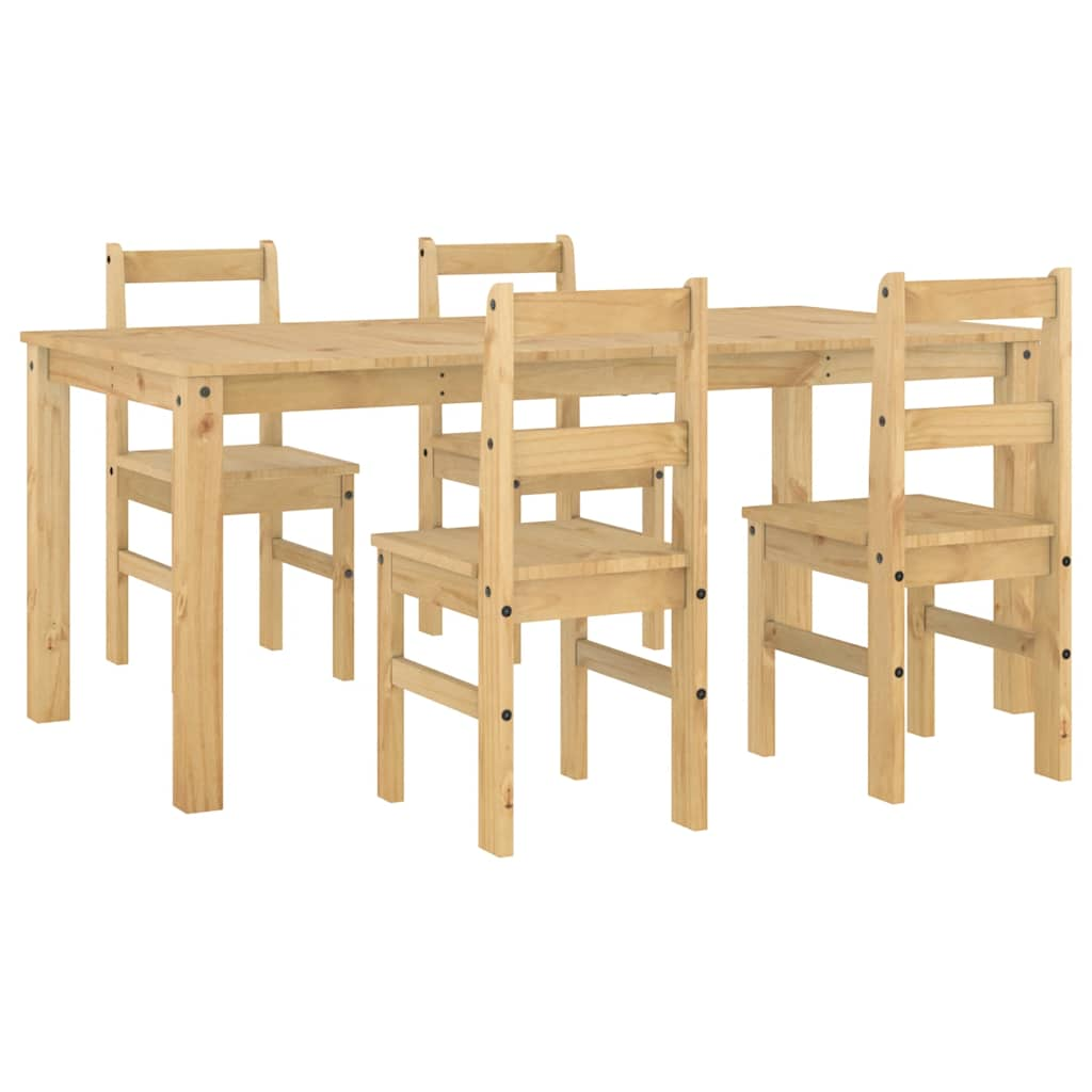 5-piece "Panama" solid pine wood dining set