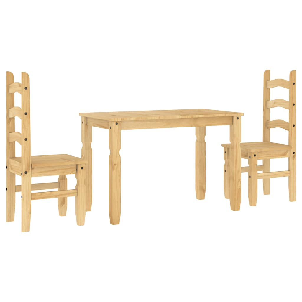 3-piece dining set "Panama" made of solid pine wood