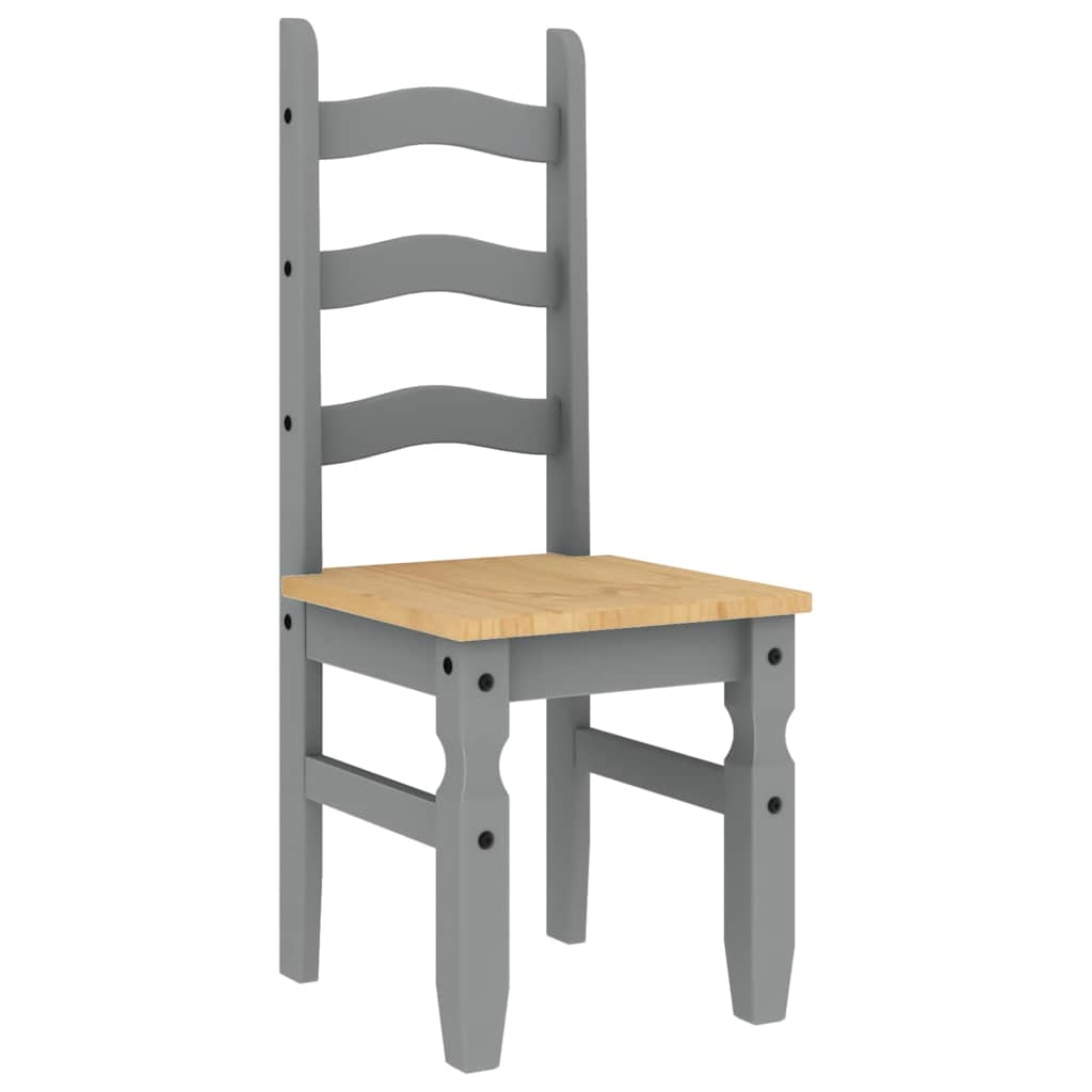 Panama 3-piece dining set in solid gray pine wood