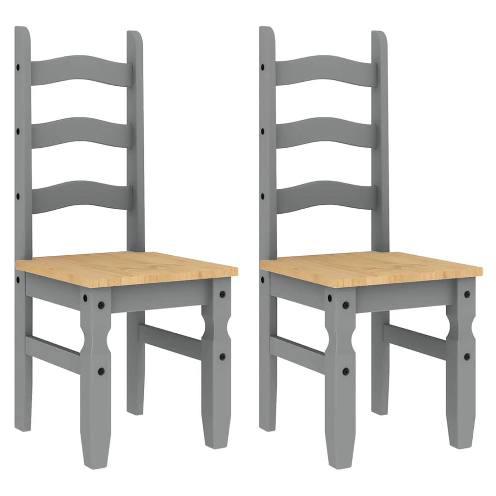 Panama 3-piece dining set in solid gray pine wood