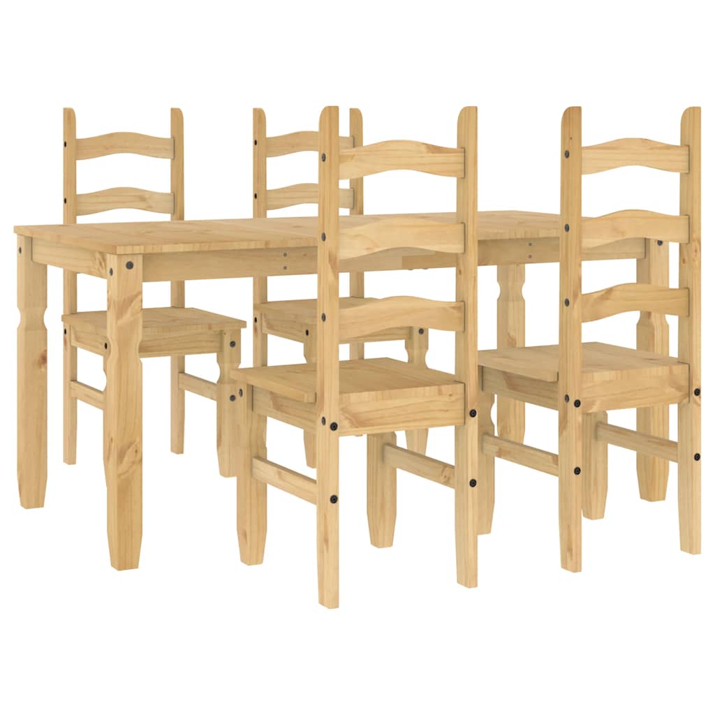 5-piece "Panama" solid pine wood dining set