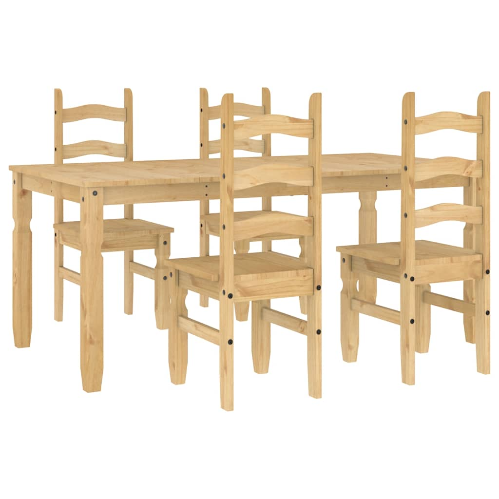 5-piece "Panama" solid pine wood dining set