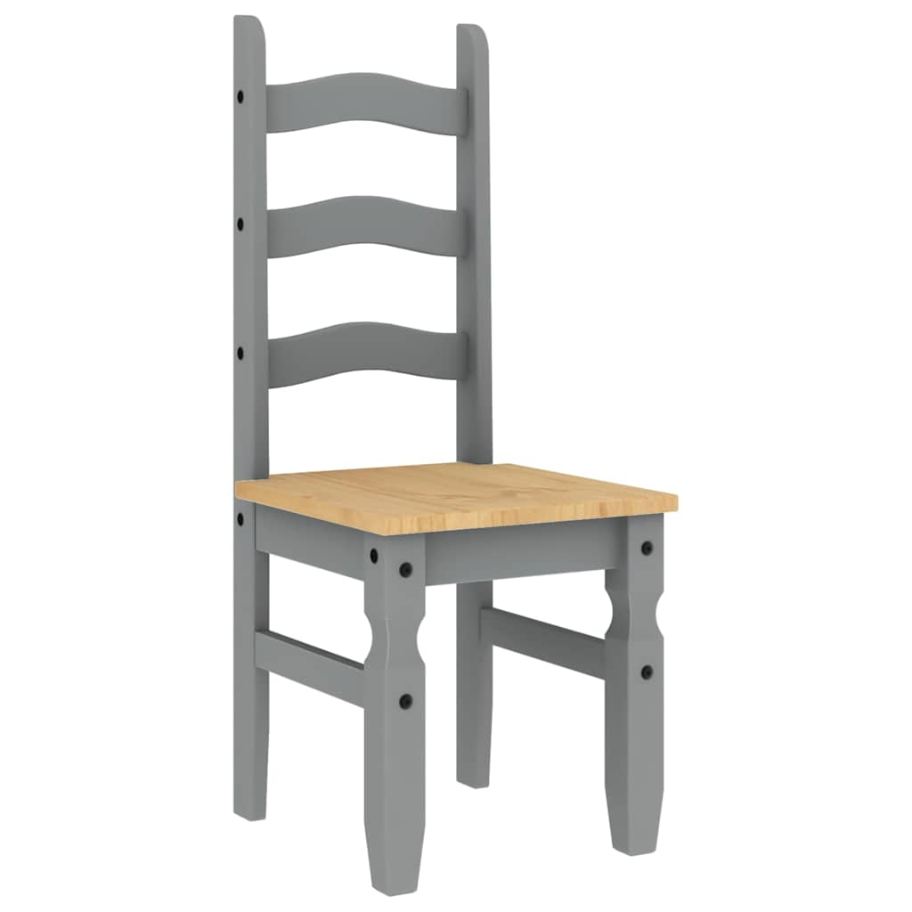 Panama 5-piece dining set in solid gray pine wood