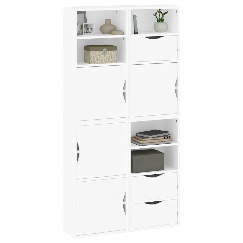 Side cabinets 4 pcs ODDA white 40x24x79 cm solid pine wood