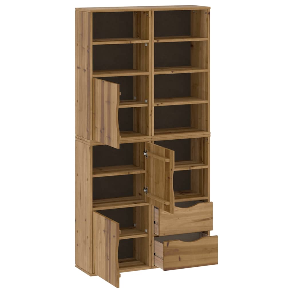 Side cabinets 4 pcs "ODDA" 40x24x79 cm solid pine wood