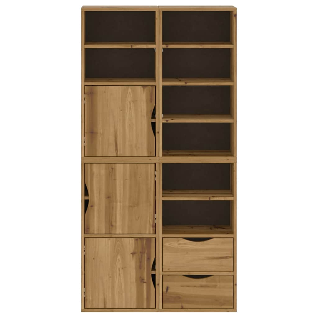 Side cabinets 4 pcs "ODDA" 40x24x79 cm solid pine wood