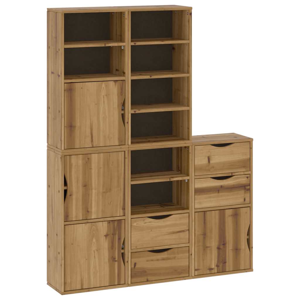 Side cabinets 5 pcs "ODDA" 40x24x79 cm solid pine wood