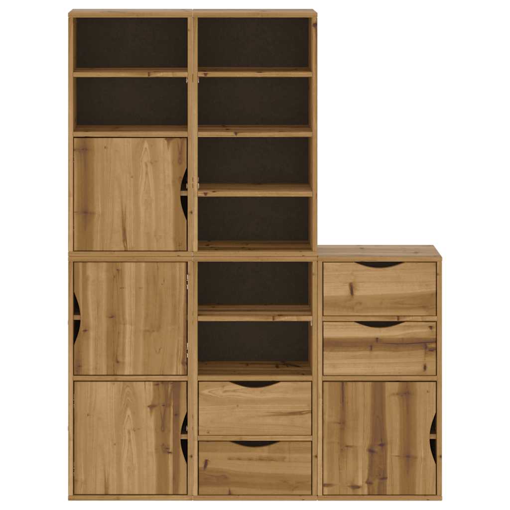 Side cabinets 5 pcs "ODDA" 40x24x79 cm solid pine wood