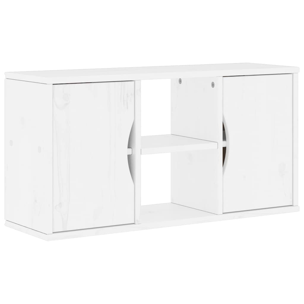 ODDA 5-piece TV units with storage in solid white pine wood