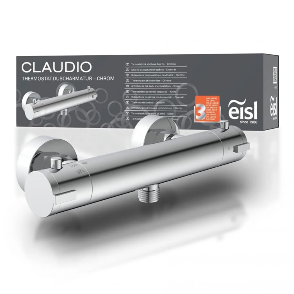 CLAUDIO thermostatic shower mixer, chrome