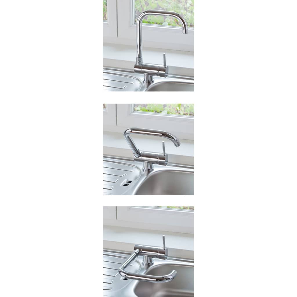 Kitchen faucet, tilt spout, FLEXO, chrome