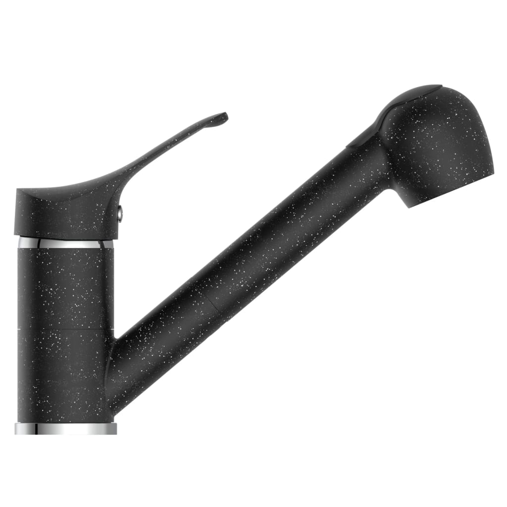 "GRANIT" black-chrome pull-out sink mixer/sprayer