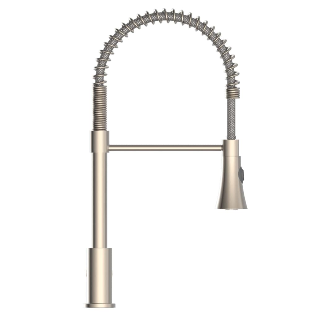 Kitchen faucet with extendable spiral sprayer LEON nickel