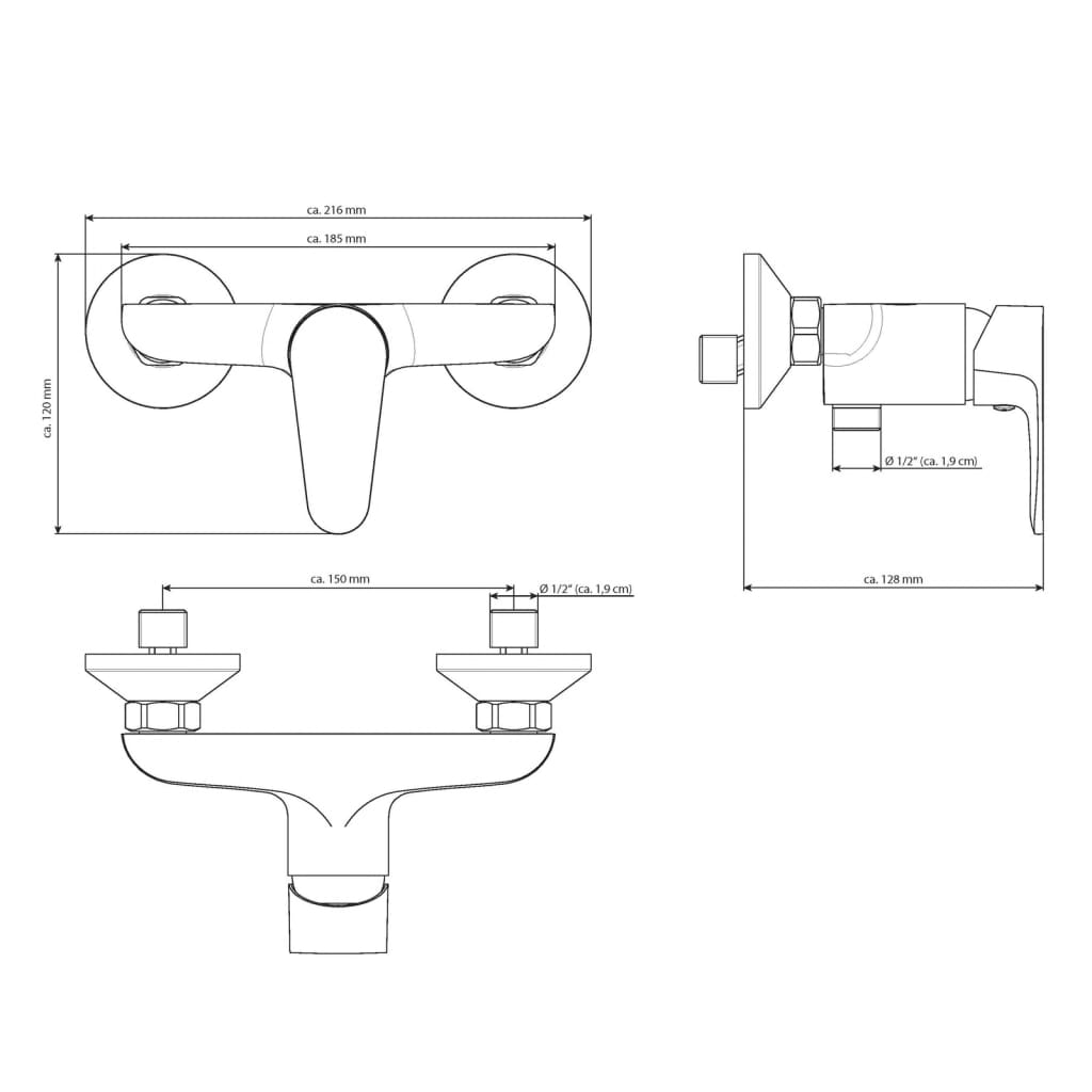 CLAUDIO shower mixer, chrome