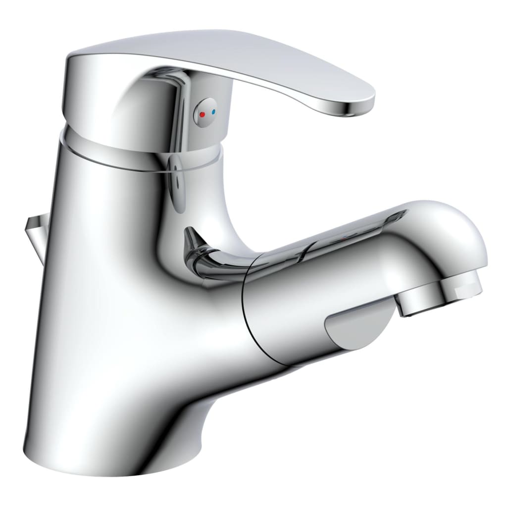 VICO washbasin mixer with extendable sprayer, chrome