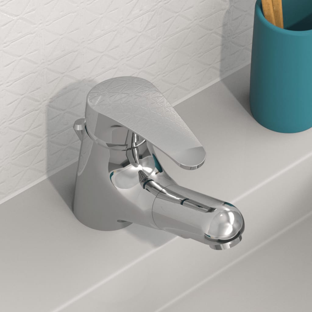 VICO washbasin mixer with extendable sprayer, chrome