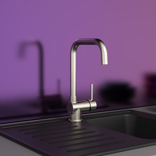 FUTURA sink mixer tap, stainless steel