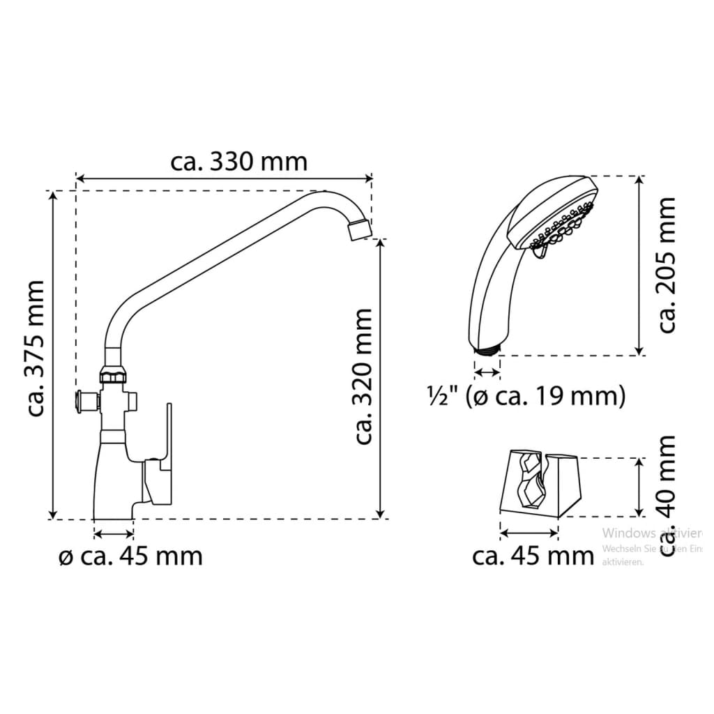 Baterie combinată pentru baie-lavoar SPEED II, cromat