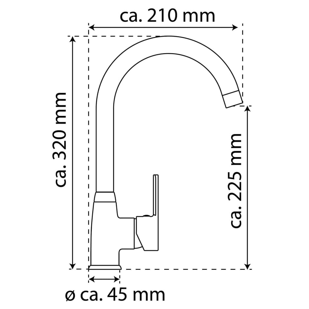 "DIZIANI" kitchen mixer tap, stainless steel